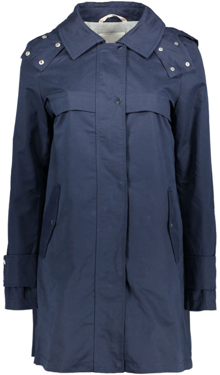 Плащ женский Tom Tailor Denim, цвет: темно-синий. 3821015.00.71_6593. Размер L (48)3821015.00.71_6593 Плащ женский Tom Tailor Denim, цвет: темно-синий. 3821015.00.71_6593. Размер L (48)3821015.00.71_6593Женский плащ Tom Tailor Denim изготовлен из высококачественного материала. Модель с капюшоном и длинными рукавами застегивается на молнию и сверху клапаном на кнопки. Спереди предусмотрены карманы.