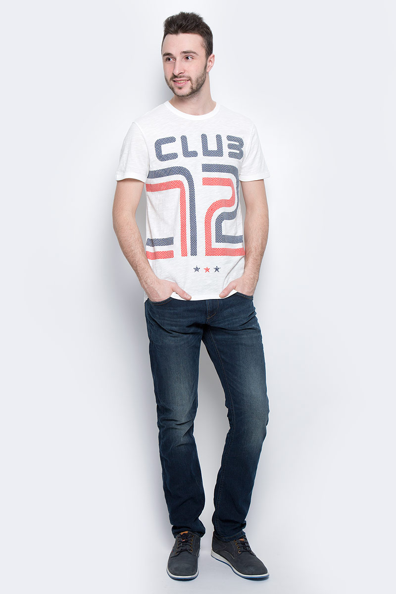 Футболка мужская Tom Tailor Denim, цвет: белый. 1037252.02.12_2132. Размер S (46)1037252.02.12_2132 Футболка мужская Tom Tailor Denim, цвет: белый. 1037252.02.12_2132. Размер S (46)1037252.02.12_2132Мужская футболка Tom Tailor Denim выполнена из 100% хлопка. Модель с круглым вырезом горловины и стандартными короткими рукавами. Горловина и проймы рукавов снабжены эластичными бейками. Футболка дополнена оригинальным принтом.