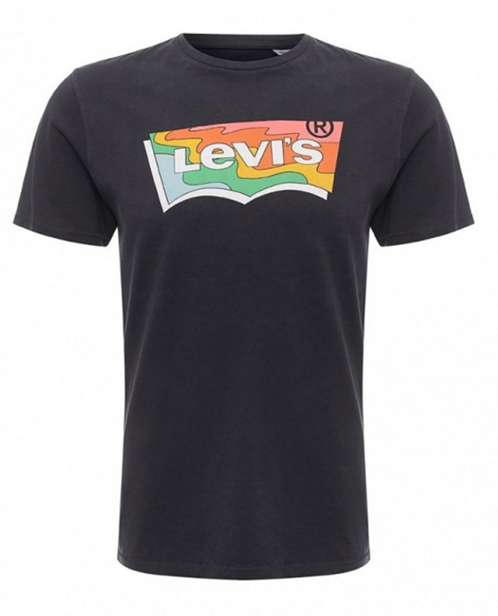 Футболка мужская Levis®, цвет: черный. 2248900360. Размер XXL (54)2248900360 Футболка мужская Levis®, цвет: черный. 2248900360. Размер XXL (54)2248900360Футболка с принтом Levis® прямого покроя с круглым вырезом горловины. У модели имеется эффект состаренного изделия. на груди расположен крупный принт в виде логотипа Levis.