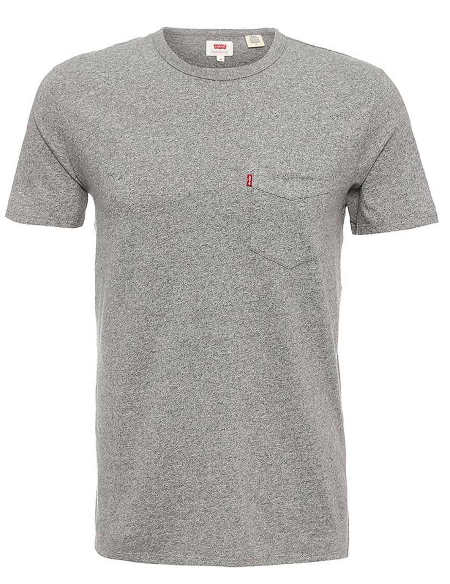 Футболка мужская Levis®, цвет: серый. 1579800460. Размер L (50)1579800460 Футболка мужская Levis®, цвет: серый. 1579800460. Размер L (50)1579800460Мужская футболка Levis® изготовлена из качественного натурального хлопка. Футболка прямого покроя с круглым вырезом горловины на груди дополнена накладным карманом.