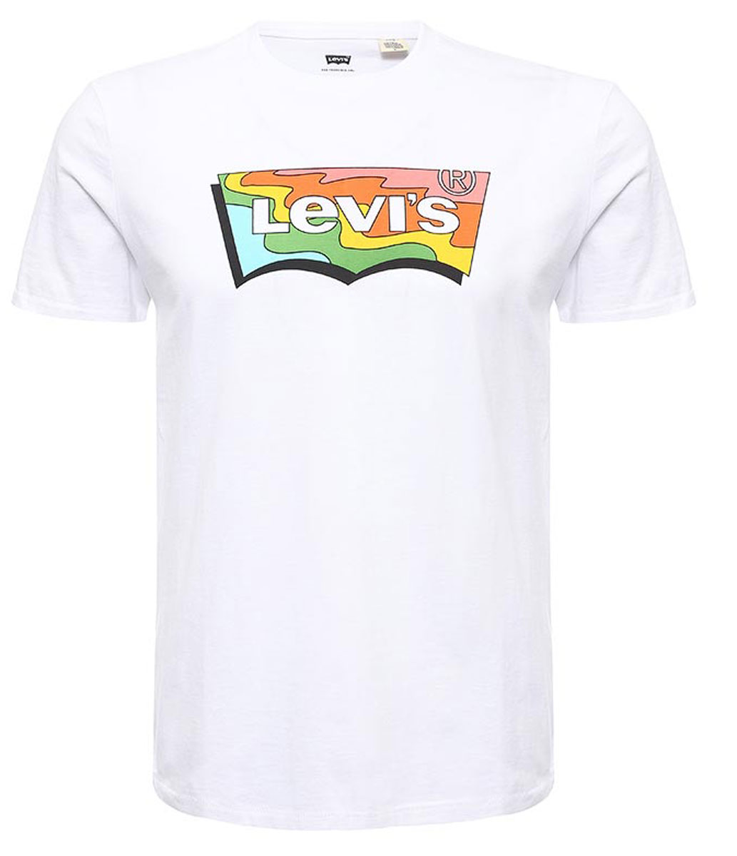 Футболка мужская Levis®, цвет: белый. 2248900350. Размер L (50)2248900350 Футболка мужская Levis®, цвет: белый. 2248900350. Размер L (50)2248900350Футболка с принтом Levis® прямого покроя с круглым вырезом горловины. У модели имеется эффект состаренного изделия. на груди расположен крупный принт в виде логотипа Levis.