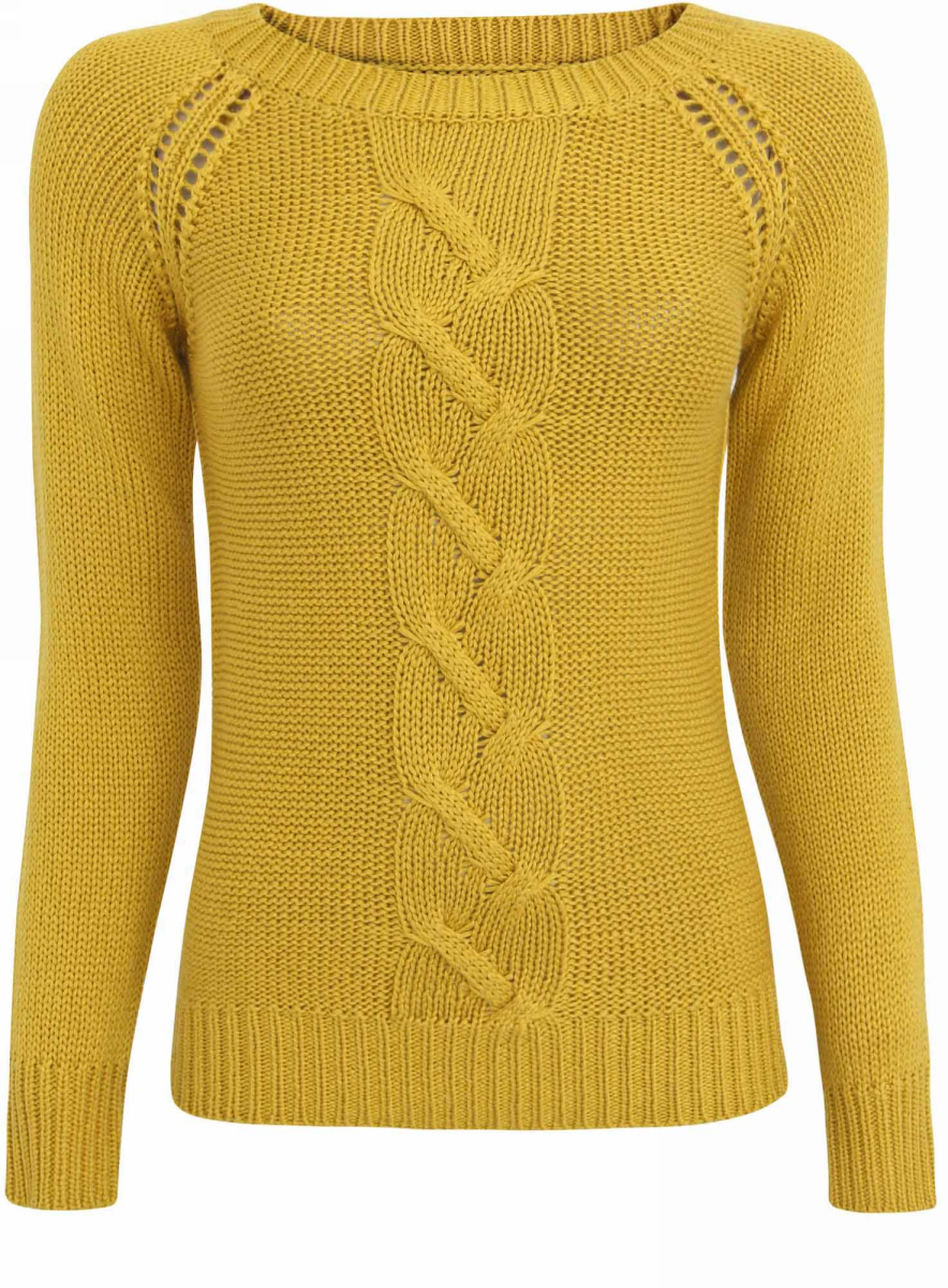 Джемпер женский oodji Ultra, цвет: горчичный. 63803055-2/43654/5700N. Размер XL (50)63803055-2/43654/5700N Джемпер женский oodji Ultra, цвет: горчичный. 63803055-2/43654/5700N. Размер XL (50)63803055-2/43654/5700NУютный женский джемпер с вырезом горловины лодочка и длинными рукавами-реглан выполнен из акриловой пряжи. Модель оформлена узором косичка.