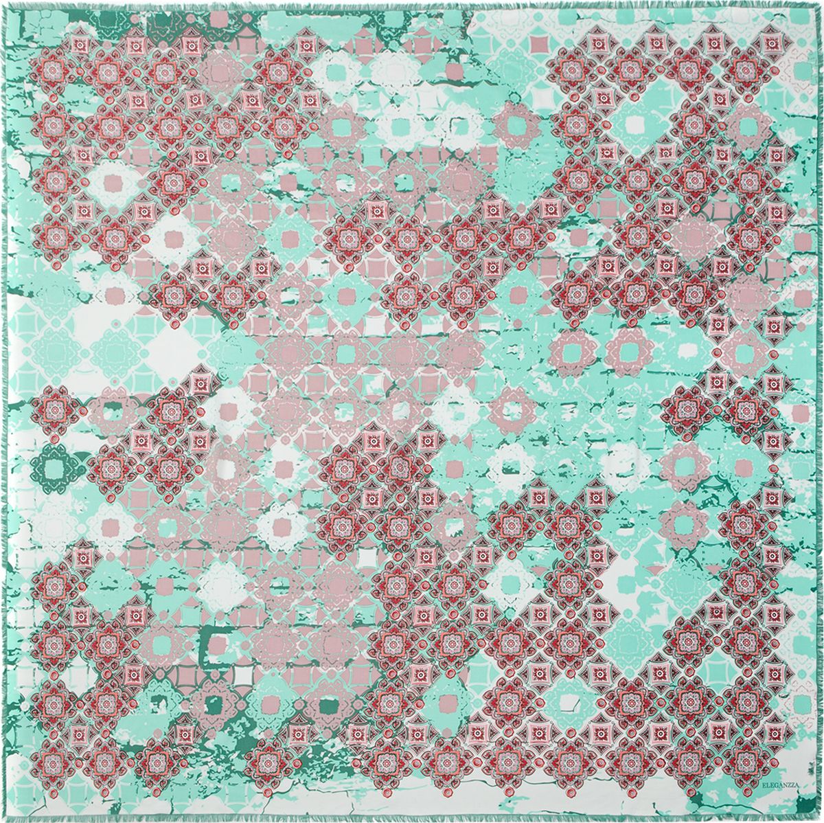 Платок женский Eleganzza, цвет: розовый, светло-зеленый. D34-1201. Размер 110 см х 110 смD34-1201 Платок женский Eleganzza, цвет: розовый, светло-зеленый. D34-1201. Размер 110 см х 110 смD34-1201Платок Eleganzza, выполненный из вискозы и шелка, идеально дополнит образ современной женщины. Модель оформлена принтом, по краям декорирована бахромой. Классическая квадратная форма позволяет носить платок на шее, украшать им прическу или декорировать сумочку. С таким аксессуаром вы всегда будете выглядеть стильно и модно.