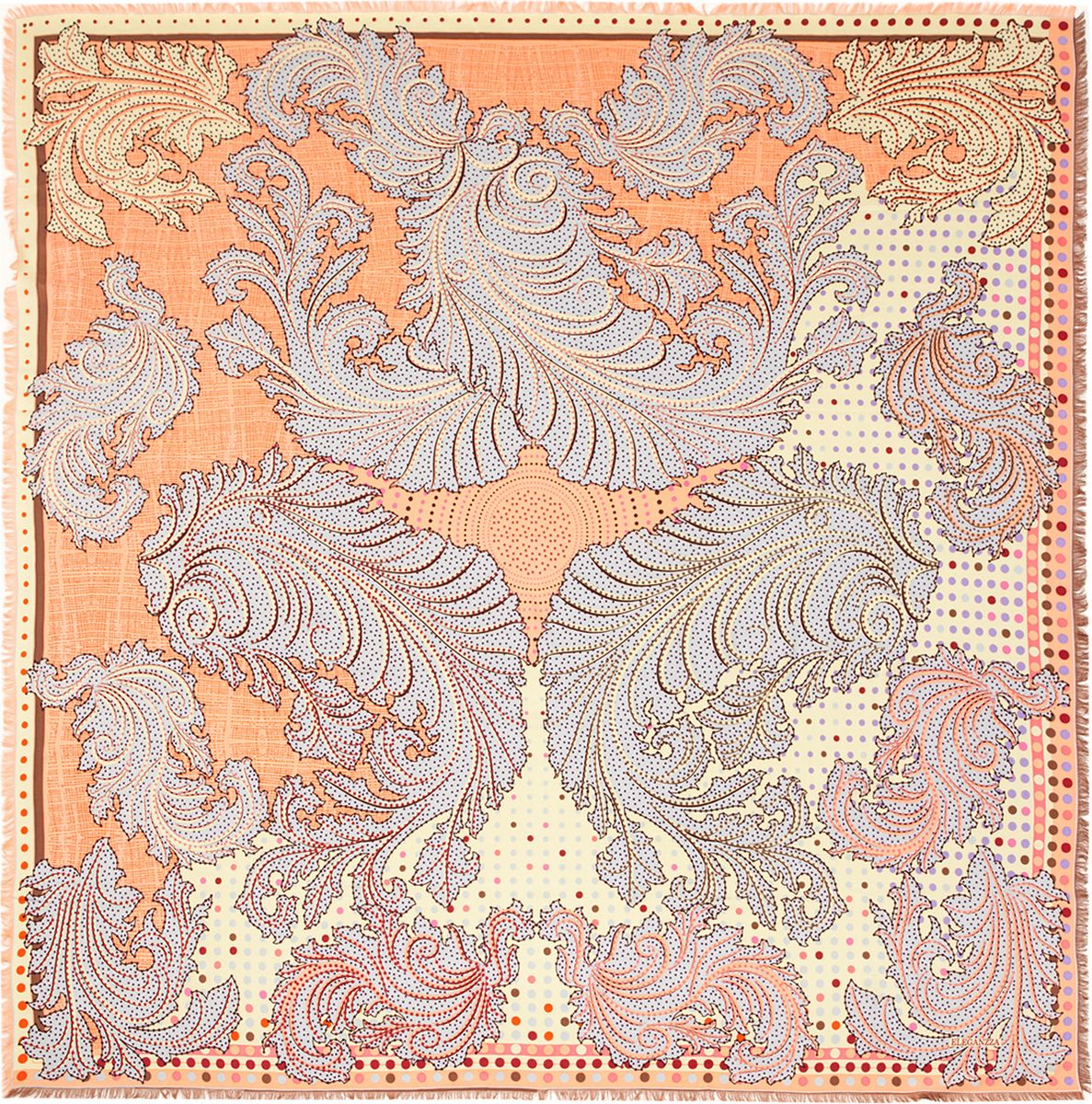 Платок женский Eleganzza, цвет: оранжевый. D34-1203. Размер 110 см х 110 смD34-1203 Платок женский Eleganzza, цвет: оранжевый. D34-1203. Размер 110 см х 110 смD34-1203Платок Eleganzza, выполненный из вискозы и шелка, идеально дополнит образ современной женщины. Модель оформлена принтом с узорами. Классическая квадратная форма позволяет носить платок на шее, украшать им прическу или декорировать сумочку. С таким замечательным аксессуаром вы всегда будете выглядеть женственно и привлекательно.