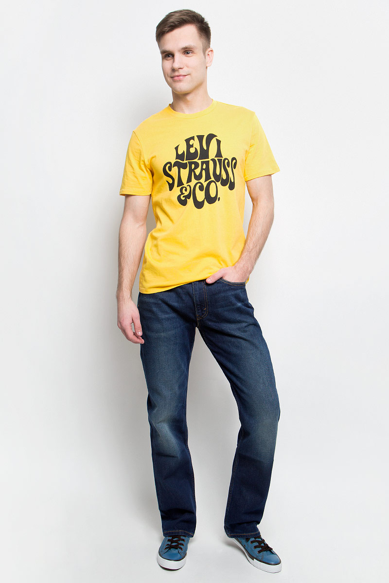 Джинсы мужские Levis® 514, цвет: темно-синий. 0051408530. Размер 31-34 (46/48-34)0051408530 Джинсы мужские Levis® 514, цвет: темно-синий. 0051408530. Размер 31-34 (46/48-34)0051408530Джинсы Levis, выполненные из натурального хлопка и эластана, оформлены фирменными нашивками и контрастной прострочкой. Прямая модель со стандартной посадкой имеет гульфик с молнией и пуговицей. Джинсы оснащены втачными карманами спереди и накладными карманами сзади. На поясе расположены шлевки для ремня.