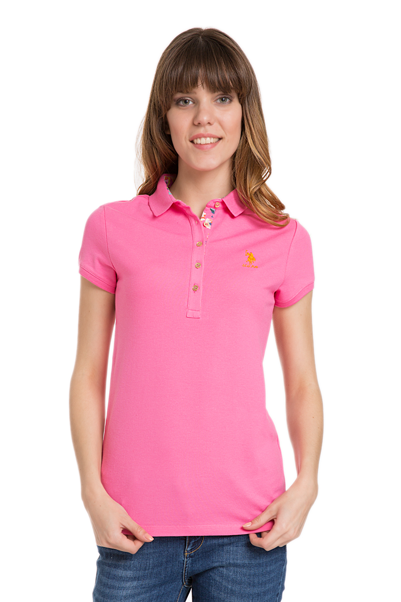 Поло женское U.S. Polo Assn., цвет: розовый. G082SZ0110TP01IY05-011. Размер S (44)G082SZ0110TP01IY05-011 Поло женское U.S. Polo Assn., цвет: розовый. G082SZ0110TP01IY05-011. Размер S (44)G082SZ0110TP01IY05-011Стильная футболка-поло с короткими рукавами и отложным воротником выполнена из натурального эластичного хлопка. На груди модель застегивается на пуговицы.
