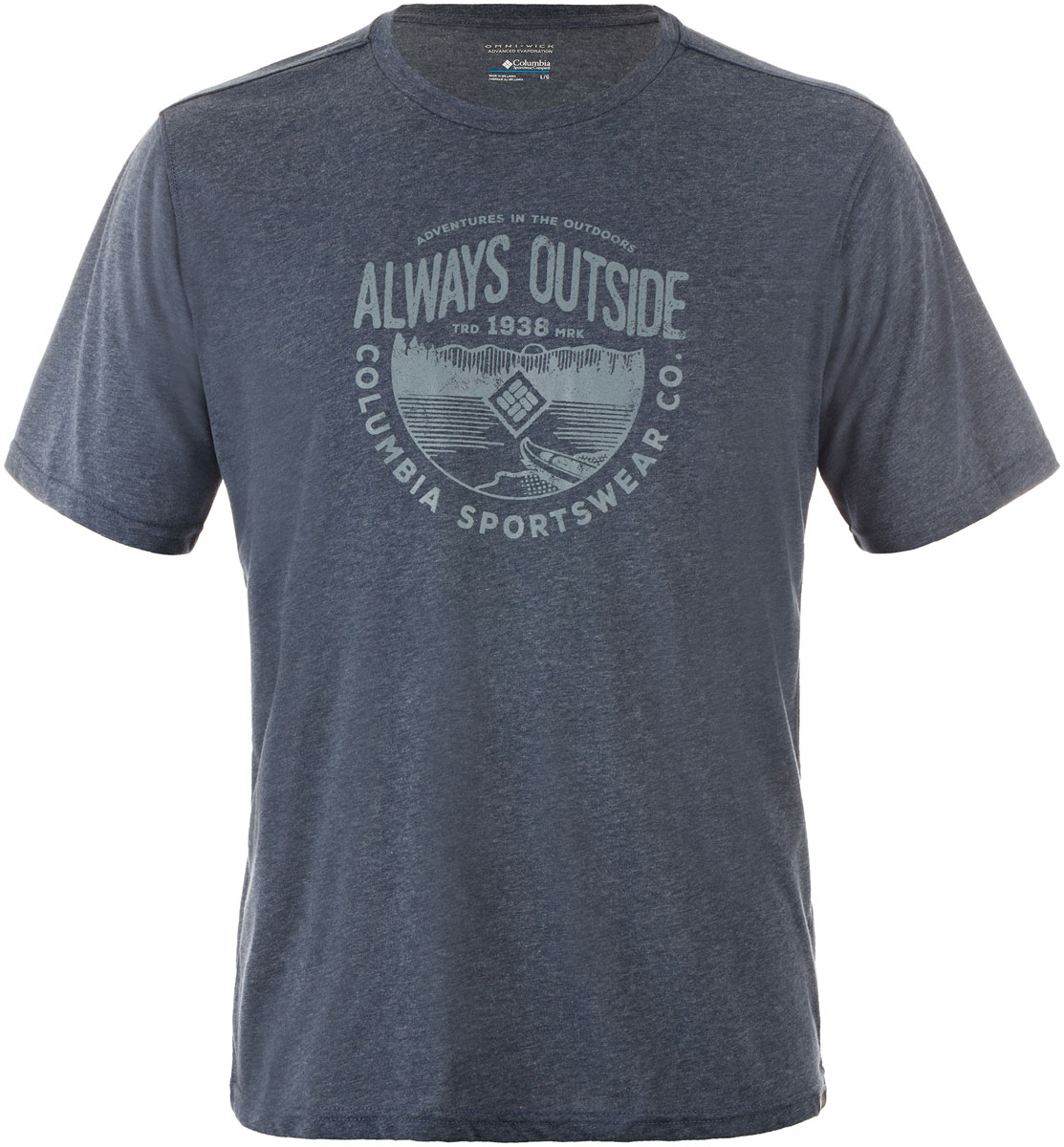 Футболка мужская Columbia Trail Shaker Mens SS Shirt, цвет: серо-синий. 1654282-492. Размер XXL (56/58)1654282-492 Футболка мужская Columbia Trail Shaker Mens SS Shirt, цвет: серо-синий. 1654282-492. Размер XXL (56/58)1654282-492Практичная мужская футболка Columbia отлично подойдет для походов и активного отдыха. Ткань с технологией Omni-Wick максимально быстро и эффективно отводит влагу от кожи. Продуманный крой обеспечивает удобство во время носки и не сковывает движения.