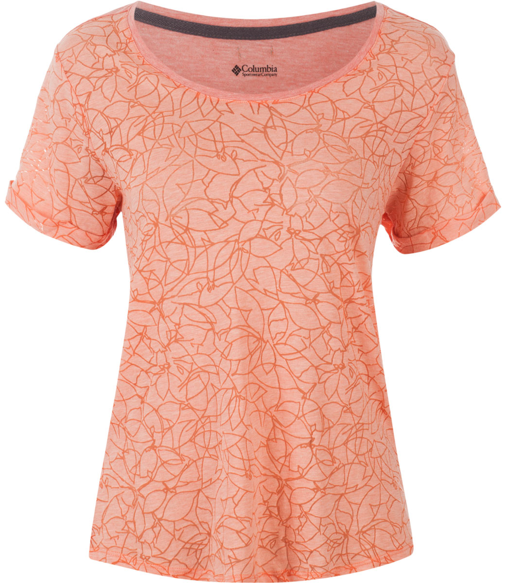 Футболка женская Columbia Sandy River Tee T-shirt, цвет: оранжевый. 1712031-867. Размер L (48)1712031-867 Футболка женская Columbia Sandy River Tee T-shirt, цвет: оранжевый. 1712031-867. Размер L (48)1712031-867Стильная женская футболка Columbia изготовлена из высококачественных материалов с оригинальной текстурой. Футболка с круглым вырезом горловины и короткими рукавами оформлена оригинальным принтом.