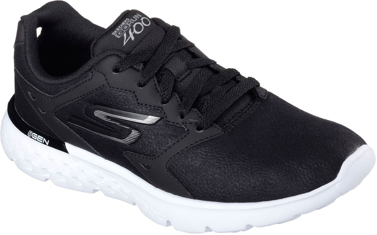 Кроссовки женские Skechers Go Run 400-Motivate, цвет: черный. 14800-BKW. Размер 6 (36)14800-BKW Кроссовки женские Skechers Go Run 400-Motivate, цвет: черный. 14800-BKW. Размер 6 (36)14800-BKWСтильные легкие женские кроссовки Skechers подходят как для занятий спортом, так и для повседневных прогулок. Верх модели выполнен из искусственной кожи. Классическая шнуровка надежно зафиксирует модель на стопе. Внутренняя отделка исполнена из мягкого текстиля. Гибкая анатомическая подошва имеет рельефный протектор, который обеспечивает надежное сцепление с поверхностью.В таких кроссовках вашим ногам будет комфортно и уютно. Они подчеркнут ваш стиль и индивидуальность!