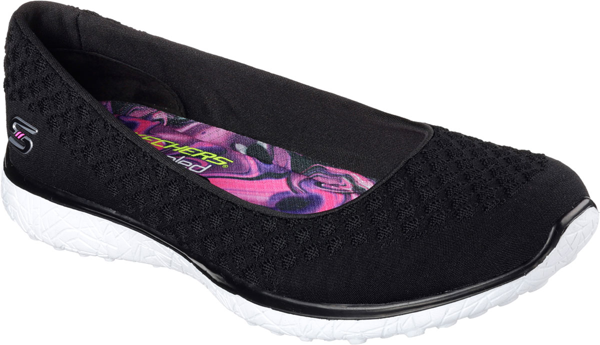 Балетки женские Skechers Microburst-One-Up, цвет: черный, белый. 23312-BKW. Размер 8 (39)23312-BKW Балетки женские Skechers Microburst-One-Up, цвет: черный, белый. 23312-BKW. Размер 8 (39)23312-BKWСтильные женские балетки от Skechers отлично впишутся в ваш гардероб, они сделают вас ярче и подчеркнут индивидуальность. Верх модели выполнен из текстиля. Гибкая резиновая подошва имеет рельефный протектор, который обеспечивает надежное сцепление с поверхностью. Специальная стелька Memory Foam с эффектом памяти быстро возвращается в свою первоначальную форму после деформации.Балетки очень удобны для ежедневных прогулок. В них вашим ногам будет комфортно и уютно!
