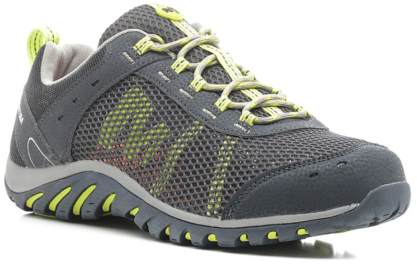 Кроссовки мужские Merrell Tarim, цвет: серый, зеленый. 300974C. Размер 9 (42)300974C Кроссовки мужские Merrell Tarim, цвет: серый, зеленый. 300974C. Размер 9 (42)300974CМужские кроссовки выполнены из сетки с элементами из синтетической кожи. Подкладка из воздухопроницаемой сетки с антибактериальной пропиткой Aegis Antimicrobial предотвращает специфический запах и обеспечивает оптимальный микроклимат внутри ботинка. Съемная стелька из материала ЭВА. Промежуточная подошва из ЭВА с использованием технологии Air Cushion стабилизирует стопу и поглощает удары при ходьбе. Нейлоновый супинатор защищает и поддерживает свод стопы. Подошва Merrell гарантирует устойчивость на любой поверхности.