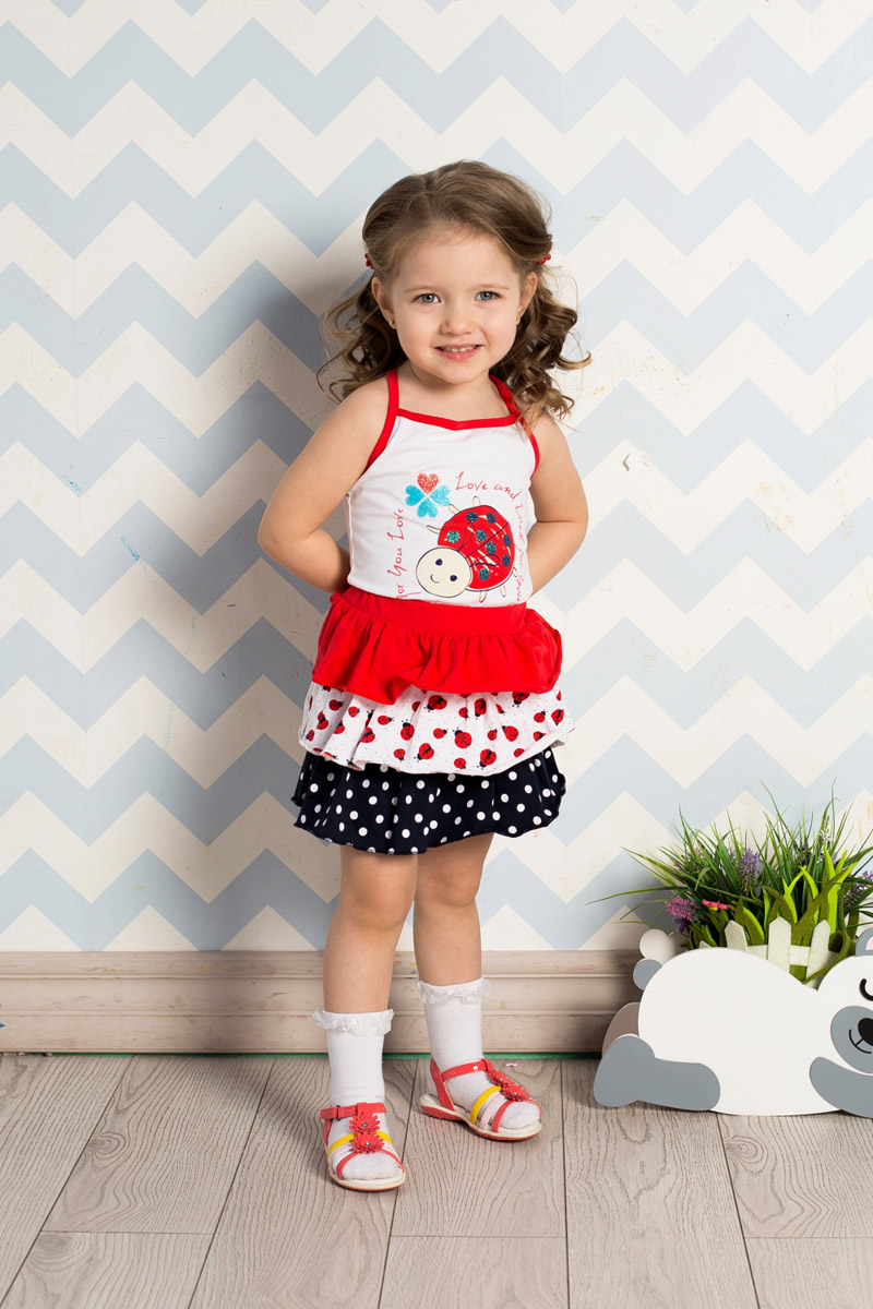 Топ для девочки Sweet Berry Baby, цвет: белый. 712140. Размер 98712140 Топ для девочки Sweet Berry Baby, цвет: белый. 712140. Размер 98712140Яркий топ для девочки Sweet Berry, выполненный из качественного эластичного хлопка с забавным принтом, станет отличным дополнением к детскому гардеробу. Бретели, регулирующиеся по длине, выполнены из материала контрастного цвета.