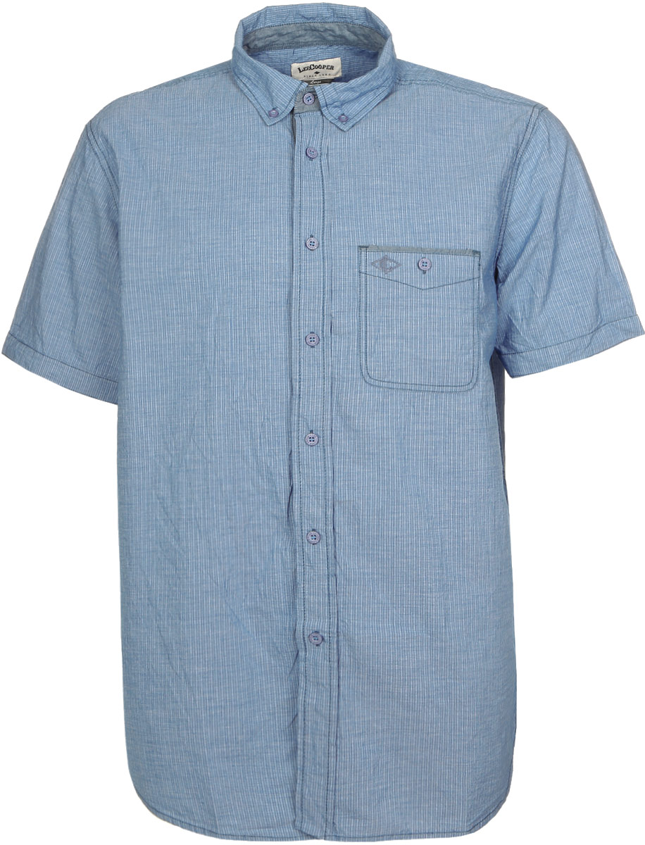 Рубашка мужская Lee Cooper, цвет: голубой. DERBY-5577. Размер XXL (54)DERBY-5577 Рубашка мужская Lee Cooper, цвет: голубой. DERBY-5577. Размер XXL (54)DERBY-5577Мужская рубашка Lee Cooper выполнена из натурального хлопка. Рубашка с длинными рукавами и отложным воротником застегивается на пуговицы спереди. Манжеты рукавов также застегиваются на пуговицы.