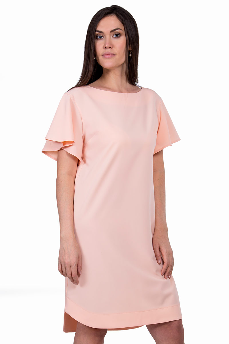 Платье Pavlotti, цвет: розовый. П19-133. Размер 46П19-133 Платье Pavlotti, цвет: розовый. П19-133. Размер 46П19-133Платье Pavlotti выполнено из полиэстера с добавлением вискозы и эластана. Невероятно женственное платье прямого силуэта длиной до колен. Выразительным элементом этой модели стали укороченные объемные рукава-крылышки. Пастельный оттенок подчеркивает нежность образа.