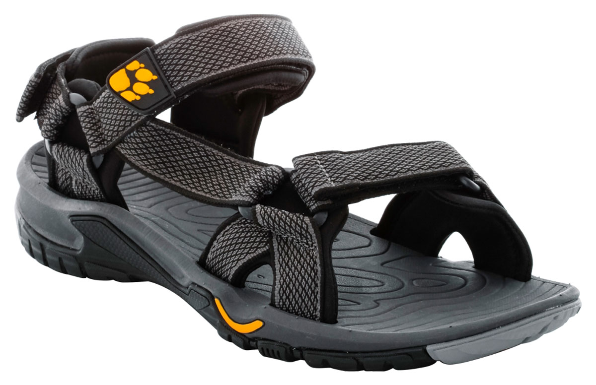 Сандалии мужские Jack Wolfskin Lakewood Ride Sandal, цвет: темно-серый. 4019021-3800. Размер 7 (39)4019021-3800 Сандалии мужские Jack Wolfskin Lakewood Ride Sandal, цвет: темно-серый. 4019021-3800. Размер 7 (39)4019021-3800Очень легкие сандалии для занятий спортом и повседневной жизни. Простые, легкие и воздушные сандалии LAKEWOOD RIDE оснащены мягкими неопреновыми подкладками только в нужных местах. Это способствует снижению веса, как и легкая, шероховатая подошва. Сандалии LAKEWOOD RIDE подойдут для занятий спортом на суше и в воде. С помощью трех застежек-липучек сандалии быстро подгоняются под форму ноги.