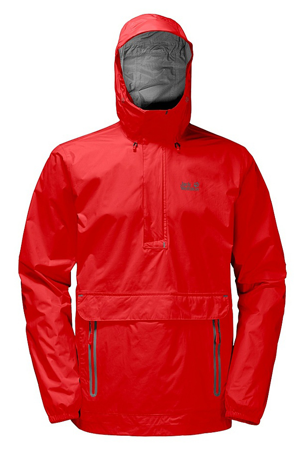 Куртка мужская Jack Wolfskin Cloudburst Smock M, цвет: красный. 1109181-2681. Размер L (48/50)1109181-2681 Куртка мужская Jack Wolfskin Cloudburst Smock M, цвет: красный. 1109181-2681. Размер L (48/50)1109181-2681Куртка-анорак Cloudburst Smock изготовлена из 100% полиамида. Ткань легкая, дышащая, водонепроницаемая и непродуваемая. Модель имеет длинные стандартные рукава с манжетами на резинке, капюшон с регулировкой объема и воротник на молнии. Спереди расположен большой карман с клапаном, в котором удобно хранить карты, GPS и другие необходимые в походе вещи, а также два кармана на молнии. Такая куртка идеальна для небольших походов в лесу или в горах. Если вдруг вас застанет дождь, то не переживайте - куртка не даст вам промокнуть, и вы с комфортом доберетесь до места назначения. Модель компактно складывается и не занимает много места в рюкзаке.