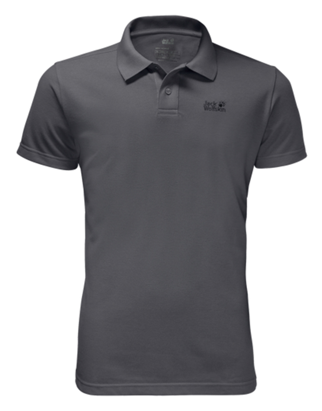 Поло мужское Jack Wolfskin Pique Polo M, цвет: серый. 1804652-6116. Размер XXL (54)1804652-6116 Поло мужское Jack Wolfskin Pique Polo M, цвет: серый. 1804652-6116. Размер XXL (54)1804652-6116Поло мужское Pique Polo M изготовлено из полиэстера и одной трети органического хлопка и сочетает преимущества каждого из этих материалов. Ткань прочная, приятная на ощупь и быстро сохнет. Кроме того, специальная структура ткани позволяет воздуху циркулировать, что создает дополнительный комфорт в жару. Модель имеет отложной воротник на пуговицах и короткие стандартные рукава. Это удобное базовое поло идеально подходит для путешествий, отдыха и ежедневного использования.