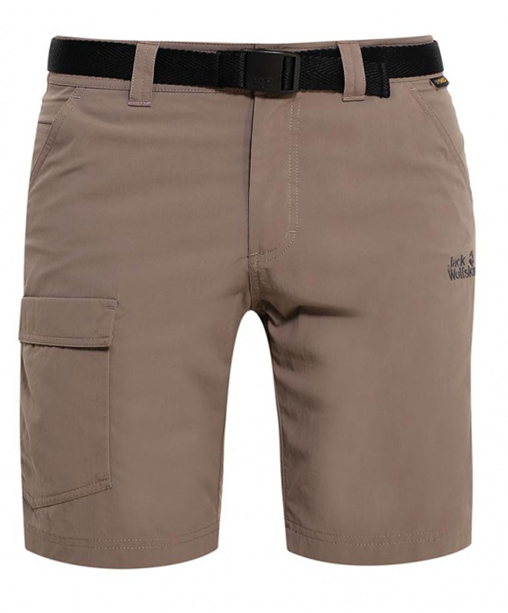 Шорты мужские Jack Wolfskin Hoggar Shorts, цвет: коричневый. 1503781-5116. Размер 52 (52)1503781-5116 Шорты мужские Jack Wolfskin Hoggar Shorts, цвет: коричневый. 1503781-5116. Размер 52 (52)1503781-5116Очень прочные треккинговые шорты Hoggar Shorts готовы к любым испытаниям. Они изготовлены из легкой дышащей ткани, которая не только позволяет коже дышать, но и защищает от УФ-излучения. Таким образом, вы будете чувствовать себя комфортно на протяжении всего дня. Модель застегивается на ширинку с молнией и пуговицу в поясе. Модель дополнена текстильным ремнем. На поясе предусмотрены шлевки. Шорты имеют два втачных кармана спереди, два накладных кармана сзади и один накладной карман сбоку. Такая модель идеально подходит для туризма и путешествий.