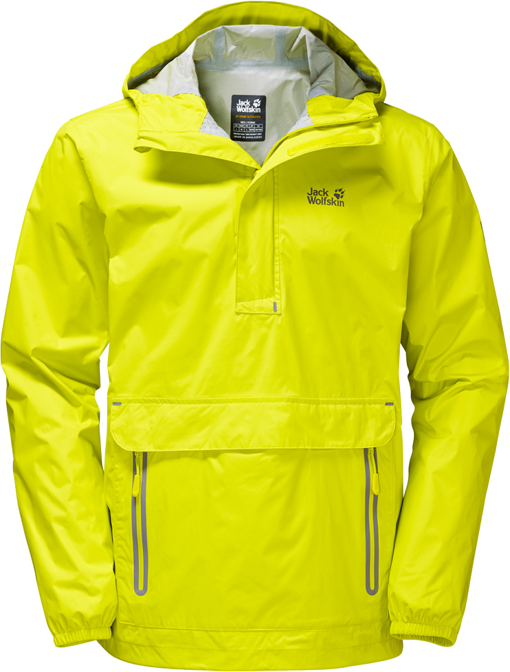 Куртка мужская Jack Wolfskin Cloudburst Smock M, цвет: желтый. 1109181-4088. Размер L (48/50)1109181-4088 Куртка мужская Jack Wolfskin Cloudburst Smock M, цвет: желтый. 1109181-4088. Размер L (48/50)1109181-4088Куртка-анорак Cloudburst Smock изготовлена из 100% полиамида. Ткань легкая, дышащая, водонепроницаемая и непродуваемая. Модель имеет длинные стандартные рукава с манжетами на резинке, капюшон с регулировкой объема и воротник на молнии. Спереди расположен большой карман с клапаном, в котором удобно хранить карты, GPS и другие необходимые в походе вещи, а также два кармана на молнии. Такая куртка идеальна для небольших походов в лесу или в горах. Если вдруг вас застанет дождь, то не переживайте - куртка не даст вам промокнуть, и вы с комфортом доберетесь до места назначения. Модель компактно складывается и не занимает много места в рюкзаке.
