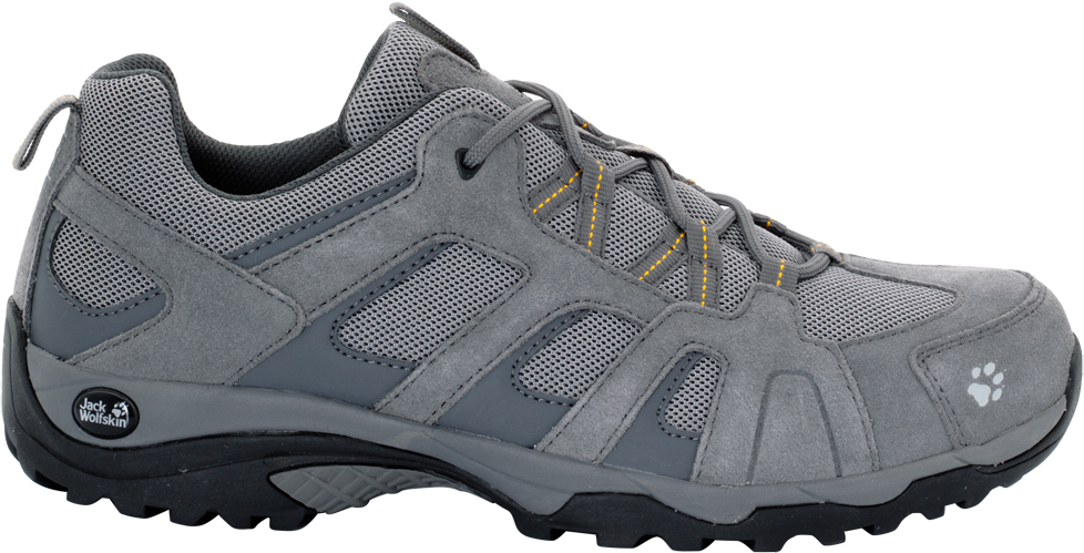 Кроссовки трекинговые мужские Jack Wolfskin Vojo Hike Low, цвет: серый. 4014071-3802. Размер 12,5 (46)4014071-3802 Кроссовки трекинговые мужские Jack Wolfskin Vojo Hike Low, цвет: серый. 4014071-3802. Размер 12,5 (46)4014071-3802Самые легкие туристические ботинки для однодневных походов с небольшим рюкзаком: Vojo Hike Low привлекают типичными свойствами серии Vojo Hike (ВОДЖО ХАЙК) — сочетанием малого веса и классического дизайна. Амортизация подошвы отлично подходит для туристических троп и легкой местности.