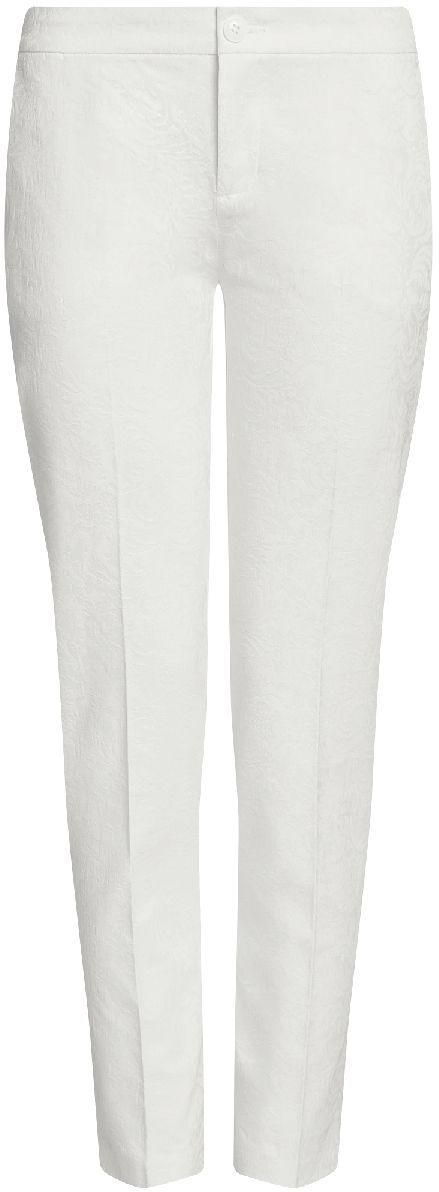 Брюки женские oodji Collection, цвет: белый. 21706026/46074/1200N. Размер 36-170 (42-170)21706026/46074/1200N Брюки женские oodji Collection, цвет: белый. 21706026/46074/1200N. Размер 36-170 (42-170)21706026/46074/1200NЖенские брюки oodji Collection прямого кроя и стандартной посадки изготовлены из эластичного хлопка. Брюки застегиваются на ширинку на застежке-молнии и пуговицу на поясе. Изделие оснащено двумя втачными карманами спереди и одним втачным карманом сзади. Брюки оформлены оригинальным цветочным орнаментом в тон изделию.