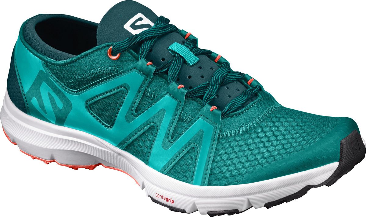 Кроссовки женские Salomon Crossamphibian Swift W, цвет: бирюзовый. L39470700. Размер 7 (39)L39470700 Кроссовки женские Salomon Crossamphibian Swift W, цвет: бирюзовый. L39470700. Размер 7 (39)L39470700Кроссовки Salomon Crossamphibian SwiftW выполнены из искусственной кожи и текстиля. Модель на эластичной шнуровке. Подкладка и стелька ЭВА выполнены из текстиля. Резиновая подошва оснащена рифлением.