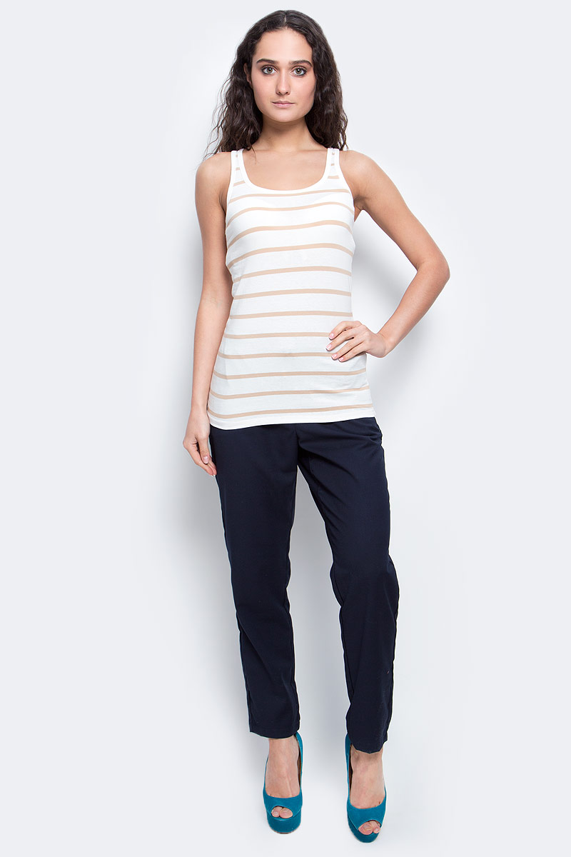Майка женская Baon, цвет: белый. B257003_Milk Striped. Размер M (46)B257003_Milk Striped Майка женская Baon, цвет: белый. B257003_Milk Striped. Размер M (46)B257003_Milk StripedЖенская майка Baon изготовлена из эластичного хлопка. Модель с круглым вырезом горловины оформлена принтом в полоску. Комфортная майка - отличный выбор на каждый день.