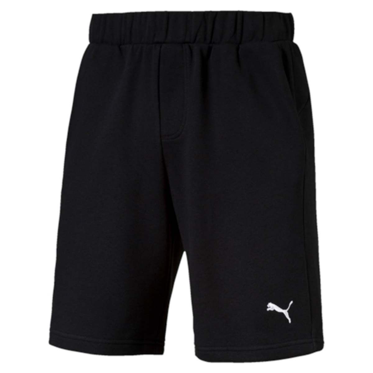 Шорты мужские Puma Ess Sweat Shorts 9, цвет: черный. 838260_01. Размер XS (44/46)838260_01 Шорты мужские Puma Ess Sweat Shorts 9, цвет: черный. 838260_01. Размер XS (44/46)838260_01Шорты ESS Sweat Shorts 9, выполненные из хлопка и полиэстера, прекрасно подойдут для ежедневного использования, а также для тренировок. Шорты декорированы вышитым логотипом PUMA. Среди других отличительных особенностей изделия - пояс из его основного материала с продернутым затягивающимся шнуром, карманы в швах, а также нашитая сверху задняя кокетка для лучшей посадки по фигуре.