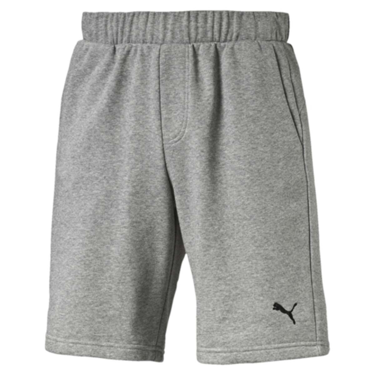 Шорты мужские Puma Ess Sweat Shorts 9, цвет: серый. 838260_03. Размер S (46/48)838260_03 Шорты мужские Puma Ess Sweat Shorts 9, цвет: серый. 838260_03. Размер S (46/48)838260_03Шорты ESS Sweat Shorts 9, выполненные из хлопка и полиэстера, прекрасно подойдут для ежедневного использования, а также для тренировок. Шорты декорированы вышитым логотипом PUMA. Среди других отличительных особенностей изделия - пояс из его основного материала с продернутым затягивающимся шнуром, карманы в швах, а также нашитая сверху задняя кокетка для лучшей посадки по фигуре.
