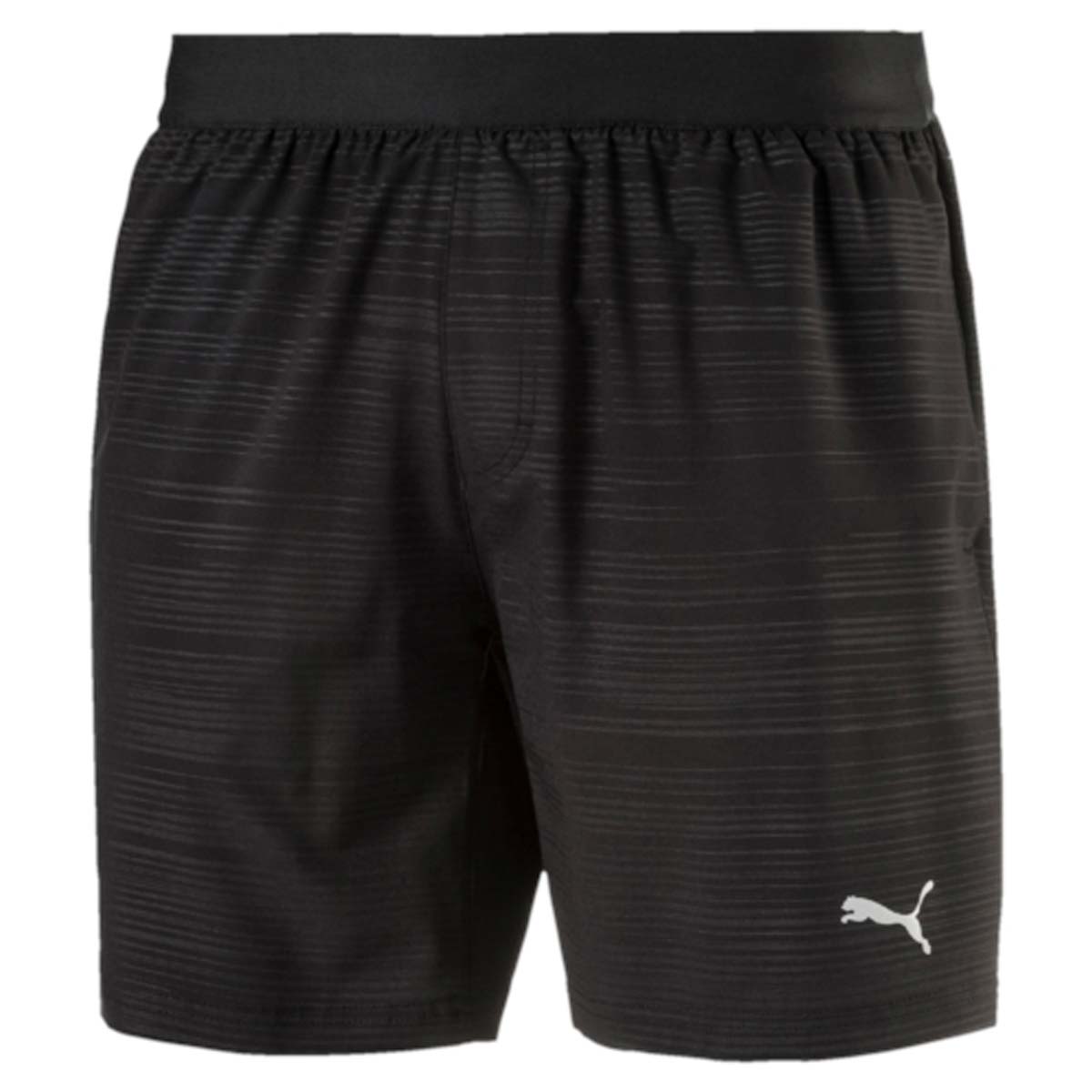 Шорты для бега мужские Puma Pace 7graphic Short, цвет: черный. 51495901. Размер L (50/52)51495901 Шорты для бега мужские Puma Pace 7graphic Short, цвет: черный. 51495901. Размер L (50/52)51495901Шорты Pace 7graphic Short изготовлены с использованием высокофункциональной технологии dryCELL, которая отводит влагу, поддерживает тело сухим и гарантирует комфорт во время активных тренировок и занятий спортом. Также ткань изделия обработана уникальной органической пропиткой Cleansport NXT, гарантирующей только приятные запахи. Легкий и эластичный материал изделия прекрасно держит форму и обеспечивает свободу движений. Вставки из сетчатого материала сзади препятствуют перегреву. Вшитые трусы создают дополнительное удобство. Логотип и другие декоративные элементы из светоотражающего материала позаботятся о вашей безопасности в темное время суток. Два кармана спереди и карман на молнии сзади с водонепроницаемой подкладкой обеспечат сохранность ваших вещей. Пояс из эластичного материала с кулиской снабжен затягивающимся шнуром для лучшей посадки по фигуре. Шорты декорированы графическим рисунком, нанесенным тиснением, актуальной в этом сезоне тематики.