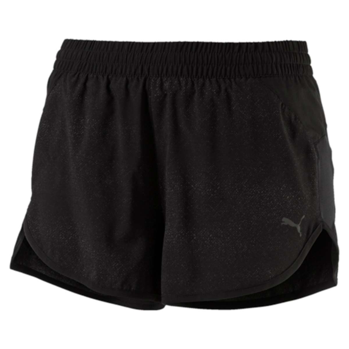 Шорты для бега женские Puma Nightcat Short W, цвет: черный. 51508101. Размер S (42/44)51508101 Шорты для бега женские Puma Nightcat Short W, цвет: черный. 51508101. Размер S (42/44)51508101Легкие спортивные шорты Nightcat Short W изготовлены с использованием высокофункциональной технологии dryCELL, которая отводит влагу, поддерживает тело сухим и гарантирует комфорт во время активных тренировок и занятий спортом. Ткань изделия очень легкая, прекрасно растягивается и держит форму. Сплошной набивной рисунок модной в сезоне тематики нанесен с применением светоотражающего материала. Также имеются дополнительные декоративные детали из светоотражающего материала, благодаря чему вас хорошо видно с любого ракурса в темное время суток. Вшитые трусы создают дополнительное удобство. Вставки из сетчатого материала обеспечивают отличную вентиляцию и комфорт. В кармане на молнии с водонепроницаемой подкладкой ваши вещи будут в целости и сохранности.