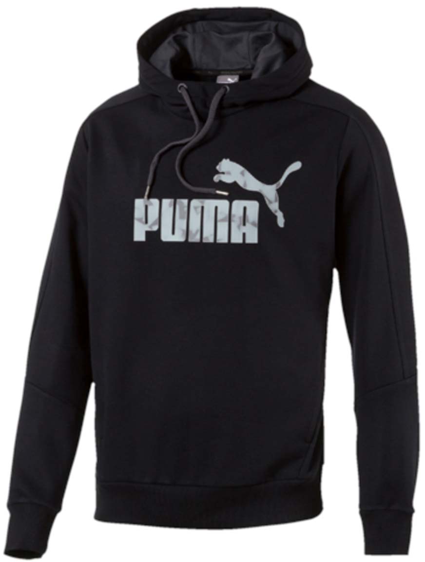 Худи мужское Puma Hero Hoody Tr, цвет: черный. 838374_31. Размер M (48/50)838374_31 Худи мужское Puma Hero Hoody Tr, цвет: черный. 838374_31. Размер M (48/50)838374_31Удобное мужское худи Hero Hoody Tr изготовлено из хлопка с добавлением полиэстера. Высокофункциональная технология dryCELL отводит влагу, поддерживает тело сухим даже при интенсивных нагрузках и гарантирует максимальный комфорт. Модель имеет длинные стандартные рукава. Фирменный покрой рукавов обеспечивает свободу движений. Среди других особенностей изделия - отделка тесьмой сзади по вороту с фирменной символикой, капюшон регулируемой формы с трикотажной подкладкой, боковые карманы в швах. Низ и манжеты рукавов выполнены из эластичного трикотажа в рубчик. Спереди модель украшена надписью PUMA и логотипом бренда. Такое худи отлично подойдет для занятий спортом и повседневной носки.