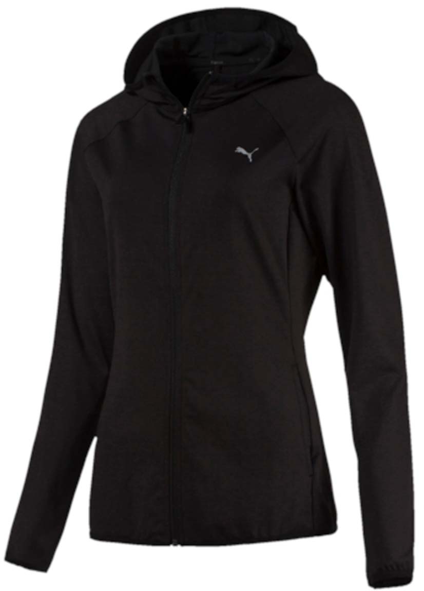 Худи женское Puma Essential Loose Jacket, цвет: черный. 51449501. Размер S (42/44)51449501 Худи женское Puma Essential Loose Jacket, цвет: черный. 51449501. Размер S (42/44)51449501Стильное женское худи Essential Loose Jacket изготовлено из полиэстера с добавлением эластана с использованием высокофункциональной технологии dryCELL, которая отводит влагу, поддерживает тело сухим и гарантирует комфорт во время активных тренировок и занятий спортом как в зале, так и на улице. Модель оснащена застежкой-молнией и длинными рукавами реглан. Дополнительные удобства создает капюшон на подкладке, защищающий от ветра, а во вместительных боковых карманах на молнии надежно хранятся все ваши ценные вещи. Отличный покрой подчеркивает достоинства фигуры и в то же время достаточно свободен для того, чтобы надевать кофту поверх других предметов одежды. Модель декорирована логотипом PUMA из светоотражающего материала.