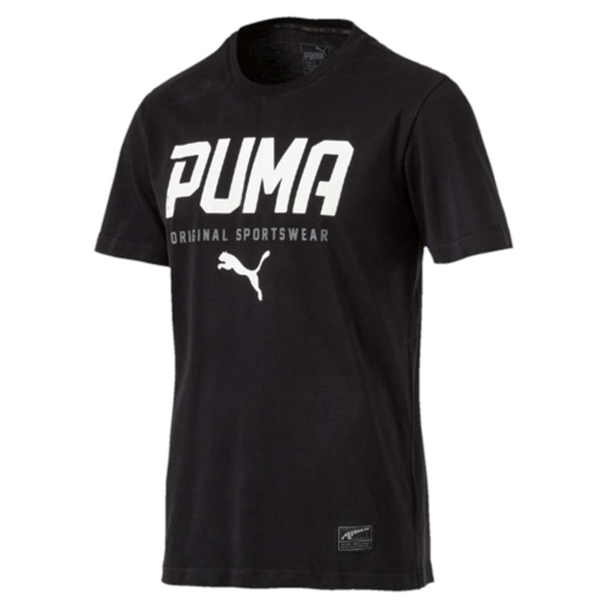 Футболка мужская Puma STYLE Tec Graphic Tee, цвет: черный. 590590_01. Размер XXL (54/56)590590_01 Футболка мужская Puma STYLE Tec Graphic Tee, цвет: черный. 590590_01. Размер XXL (54/56)590590_01Стильная и удобная футболка STYLE Tec Graphic Tee прекрасно подойдет на каждый день. Модель изготовлена из 100% хлопка с финальной влагоотводящей обработкой на биологической основе. Ворот выполнен из трикотажа в рубчик. Изделие имеет классический крой, круглый вырез горловины и короткие рукава. Футболка декорирована графическим рельефным рисунком из прорезиненного материала и замши.