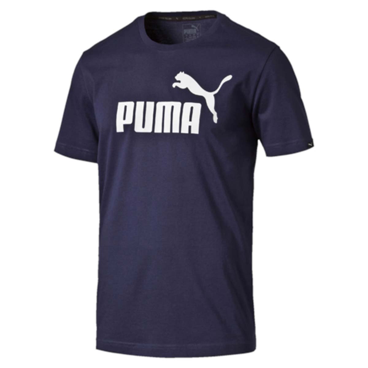Футболка мужская Puma ESS No.1 Tee, цвет: синий, белый. 83824106. Размер M (48/50)838241_06 Футболка мужская Puma ESS No.1 Tee, цвет: синий, белый. 83824106. Размер M (48/50)838241_06Футболка ESS No.1 Tee просто создана для занятий спортом. Модель декорирована прорезиненным логотипом и изготовлена из высокофункционального материала dryCELL, который отводит влагу, поддерживает тело сухим и гарантирует максимальный комфорт. Среди других отличительных особенностей изделия - отделка ворота трикотажем в рубчик и тесьмой сзади по вороту с фирменной символикой.