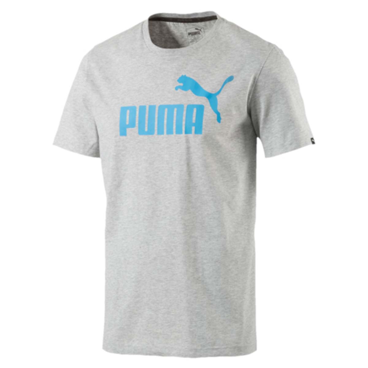 Футболка мужская Puma ESS No.1 Tee, цвет: светло-серый, голубой. 83824134. Размер XL (52/54)838241_34 Футболка мужская Puma ESS No.1 Tee, цвет: светло-серый, голубой. 83824134. Размер XL (52/54)838241_34Футболка ESS No.1 Tee просто создана для занятий спортом. Модель декорирована прорезиненным логотипом и изготовлена из высокофункционального материала dryCELL, который отводит влагу, поддерживает тело сухим и гарантирует максимальный комфорт. Среди других отличительных особенностей изделия - отделка ворота трикотажем в рубчик и тесьмой сзади по вороту с фирменной символикой.