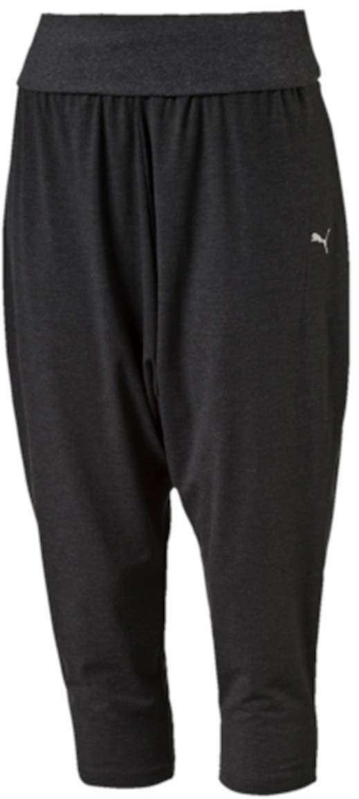 Брюки для танцев женские Puma Dancer Drapey 3/4 Pant, цвет: антрацитовый. 51457302. Размер XS (40/42)51457302 Брюки для танцев женские Puma Dancer Drapey 3/4 Pant, цвет: антрацитовый. 51457302. Размер XS (40/42)51457302Женские спортивные брюки Dancer Drapey 3/4 Pant изготовлены из необыкновенно приятного на ощупь материала с легким начесом. Высокофункциональная технология dryCELL отводит влагу, поддерживает тело сухим и гарантирует комфорт во время активных тренировок и занятий спортом. Благодаря свободному покрою они не стесняют движений. Такие брюки можно использовать в многослойном комплекте одежды. Дополнительные удобства создает широкий стильный пояс, который можно завернуть, и карман на поясе для хранения мелочей. Брюки декорированы логотипом PUMA.