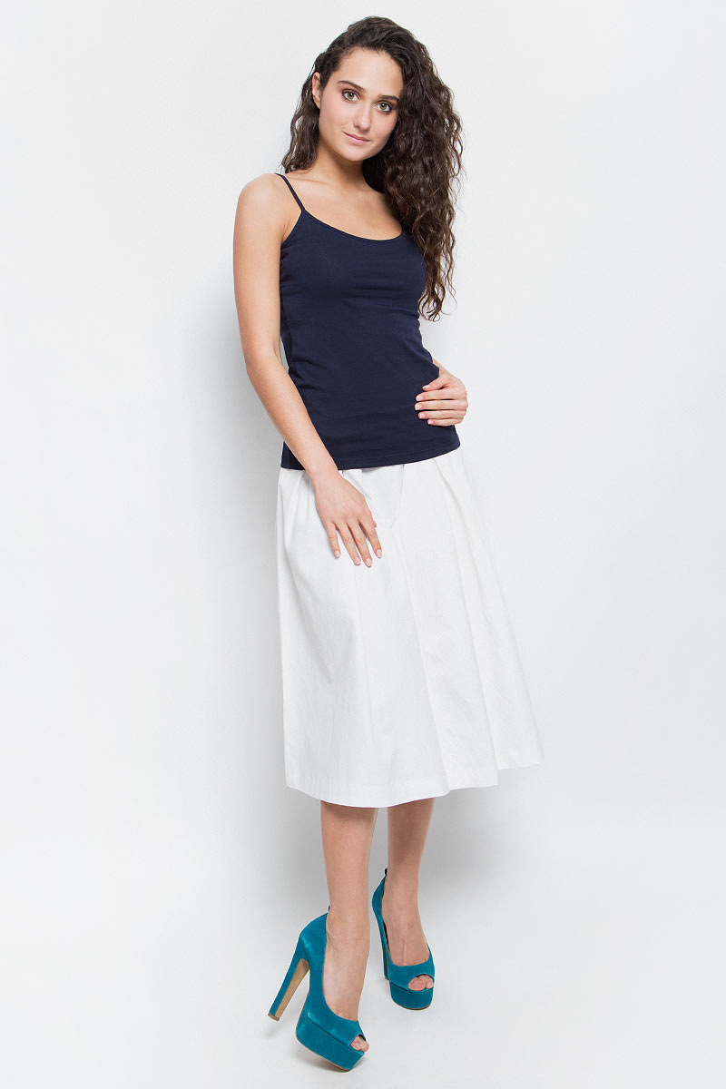 Топ женский Baon, цвет: темно-синий. B267202_Dark Navy. Размер M (46)B267202_Dark Navy Топ женский Baon, цвет: темно-синий. B267202_Dark Navy. Размер M (46)B267202_Dark NavyТоп Baon изготовлен из высококачественного эластичного хлопка. Модель прямого кроя с округлым вырезом горловины на тонких бретельках. Лаконичный дизайн изделия делает эту вещь универсальной. Такой топ великолепно дополнит базовый гардероб современной и уверенной в себе девушки.
