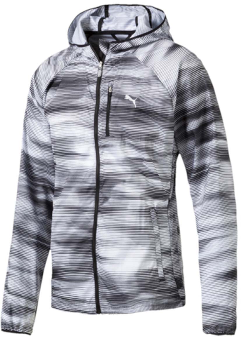 Ветровка для бега мужская Puma LastLap Graphic Jacket, цвет: серый. 51494701. Размер L (50/52)51494701 Ветровка для бега мужская Puma LastLap Graphic Jacket, цвет: серый. 51494701. Размер L (50/52)51494701Ветровка для бега мужская LastLap Graphic Jacket не даст порывам ветра помешать в стремлении улучшить свои показатели. Эта ветровка изготовлена с использованием высокофункциональной технологии windCELL, обеспечивающей надежную защиту от ветра и поддерживающей естественную терморегуляцию даже во время интенсивных нагрузок. Вентиляционные прорези на спине препятствуют перегреву. Два кармана с боков и карман на молнии на груди станут надежным местом хранения ваших вещей. Ветровка декорирована логотипом PUMA и модным рисунком, нанесенным методом сублимационной печати. Элементы из светоотражающего материала предназначены для безопасности в темное время суток. Ветровка легко складывается и убирается в собственный нагрудный карман.