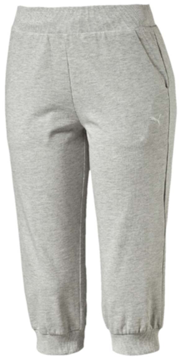 Капри женские Puma ESS Capri Sweat Pants W, цвет: серый. 83842404. Размер M (44/46)83842404 Капри женские Puma ESS Capri Sweat Pants W, цвет: серый. 83842404. Размер M (44/46)83842404Капри ESS Capri Sweat Pants W изготовлены из хлопка с добавлением полиэстера. Модель декорирована вышитым логотипом PUMA. Среди других особенностей изделия - пояс из трикотажа в резинку с затягивающимся шнуром, боковые швы с нахлестом вперед и манжеты из трикотажа в резинку. Изделие имеет стандартную посадку.