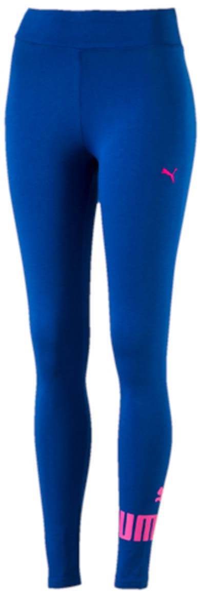 Леггинсы женские Puma ESS No.1 Leggings W, цвет: синий, розовый. 838422_10. Размер M (44/46)838422_10 Леггинсы женские Puma ESS No.1 Leggings W, цвет: синий, розовый. 838422_10. Размер M (44/46)838422_10Леггинсы ESS No.1 Leggings W выполнены из хлопка с добавлением эластана. Благодаря приятной на ощупь ткани, тренироваться в них будет очень комфортно. Модель имеет фасон в обтяжку по фигуре. Пояс выполнен из основного материала изделия. Леггинсы декорированы прорезиненным логотипом PUMA, а также вышитой фирменной символикой PUMA.
