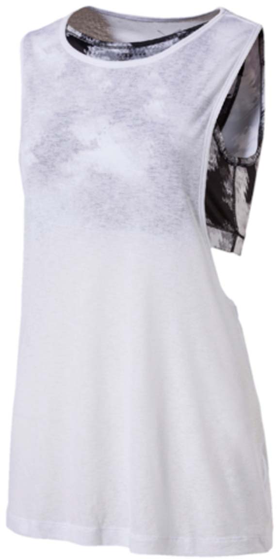 Майка женская Puma Layer Tank, цвет: белый, черный. 515118_02. Размер XL (48/50)515118_02 Майка женская Puma Layer Tank, цвет: белый, черный. 515118_02. Размер XL (48/50)515118_02Спортивная майка Layer Tank оригинального фасона изготовлена из полиэстера с использованием высокофункциональной технологии dryCELL, которая отводит влагу, поддерживает тело сухим и гарантирует комфорт во время активных тренировок и занятий спортом. Изделие состоит из бюстгальтера и верхнего топа. Вшитый бюстгальтер при желании легко убирается, так как он пристрочен цепным стежком. Низкая пройма обеспечивает полную свободу движений. Благодаря сверхлегкому материалу изделия вам не грозит перегрев.