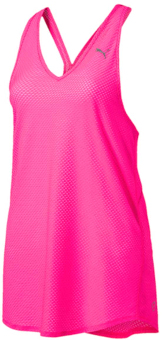 Майка женская Puma Mesh It Up Layer Tank, цвет: розовый. 51447508. Размер L (48)514475_08 Майка женская Puma Mesh It Up Layer Tank, цвет: розовый. 51447508. Размер L (48)514475_08Майка Puma Mesh It Up Layer Tank изготовлена с использованием высокофункциональной технологии dryCELL, которая отводит влагу, поддерживает тело сухим и гарантирует комфорт во время активных тренировок и занятий спортом. Дышащие свойства изделия обеспечиваются вставками из сетчатого материала и кроем, оставляющим открытой спину. Также свободный крой модели не стесняет движений и позволяет легко комбинировать изделие с другими предметами одежды. Логотип Puma из светоотражающего материала обеспечивает вашу безопасность в темное время суток.