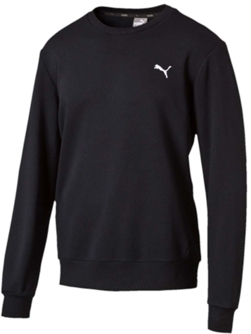 Свитшот мужской Puma ESS Crew Sweat Tr, цвет: черный. 838367_01. Размер S (46/48)838367_01 Свитшот мужской Puma ESS Crew Sweat Tr, цвет: черный. 838367_01. Размер S (46/48)838367_01Свитшот мужской ESS Crew Sweat Tr выполнен из хлопка с добавлением полиэстера. Модель декорирована вышитым логотипом PUMA. Среди других отличительных особенностей изделия - воротник из трикотажа в рубчик, отделка тесьмой сзади по вороту с фирменной символикой, а также манжеты и подол из трикотажа в резинку.