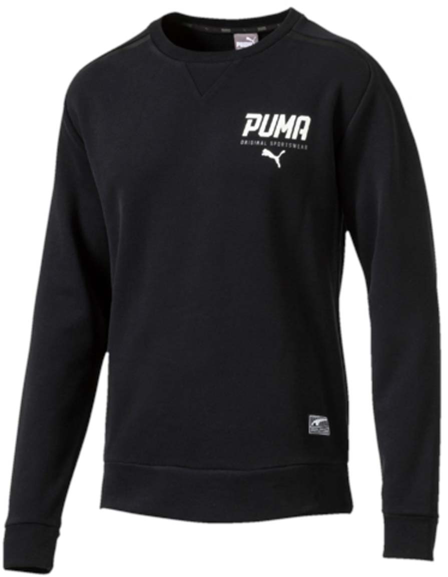 Свитшот мужской Puma STYLE Tec Crew TR, цвет: черный. 59193201. Размер XXL (54/56)59193201 Свитшот мужской Puma STYLE Tec Crew TR, цвет: черный. 59193201. Размер XXL (54/56)59193201Свитшот мужской STYLE Tec Crew TR имеет полуприлегающий покрой, обеспечивающий максимальный комфорт и удобную посадку по фигуре. Модель выполнена из хлопка с добавлением полиэстера. Отделка швов на плечах выполнена матовой тесьмой. Ворот изготовлен из трикотажа в рубчик. Рукава-реглан не стесняют движений. Манжеты и подол отделаны основным материалом изделия. Свитшот имеет стандартную посадку. Декор графическим рельефным рисунком из прорезиненного материала и замши. Модель станет отличным дополнением спортивного гардероба и подойдет как для тренировок, так и для повседневного ношения.