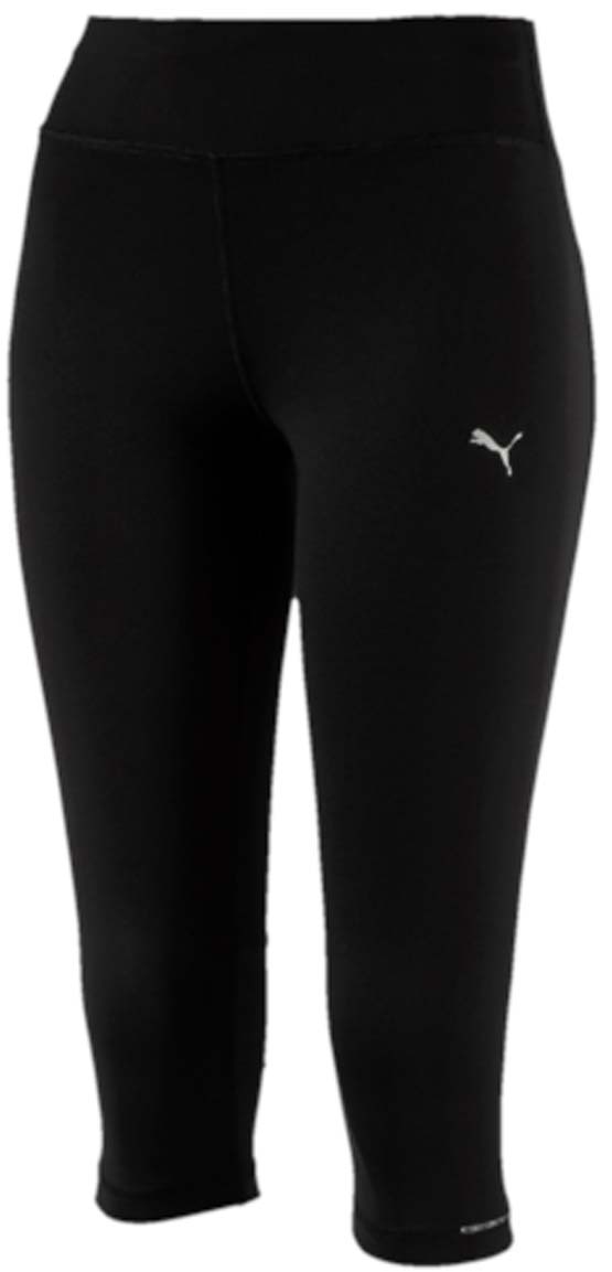 Тайтсы для бега женские Puma Core-Run 3/4 Tight W, цвет: черный. 51503901. Размер L (46/48)51503901 Тайтсы для бега женские Puma Core-Run 3/4 Tight W, цвет: черный. 51503901. Размер L (46/48)51503901Укороченные женские тайтсы Core-Run 3/4 Tight W прекрасно подходят для самых интенсивных тренировок. Модель выполнена из полиэстера с добавлением эластана и влагоотводящей пропиткой на основе биотехнологий. По внешнему виду тайтсы практически не отличаются от леггинсов, однако такая модель одежды лучше впитывает влагу, обеспечивает воздухообмен, поддерживает мышцы, связки и сухожилия, что очень важно во время бега.