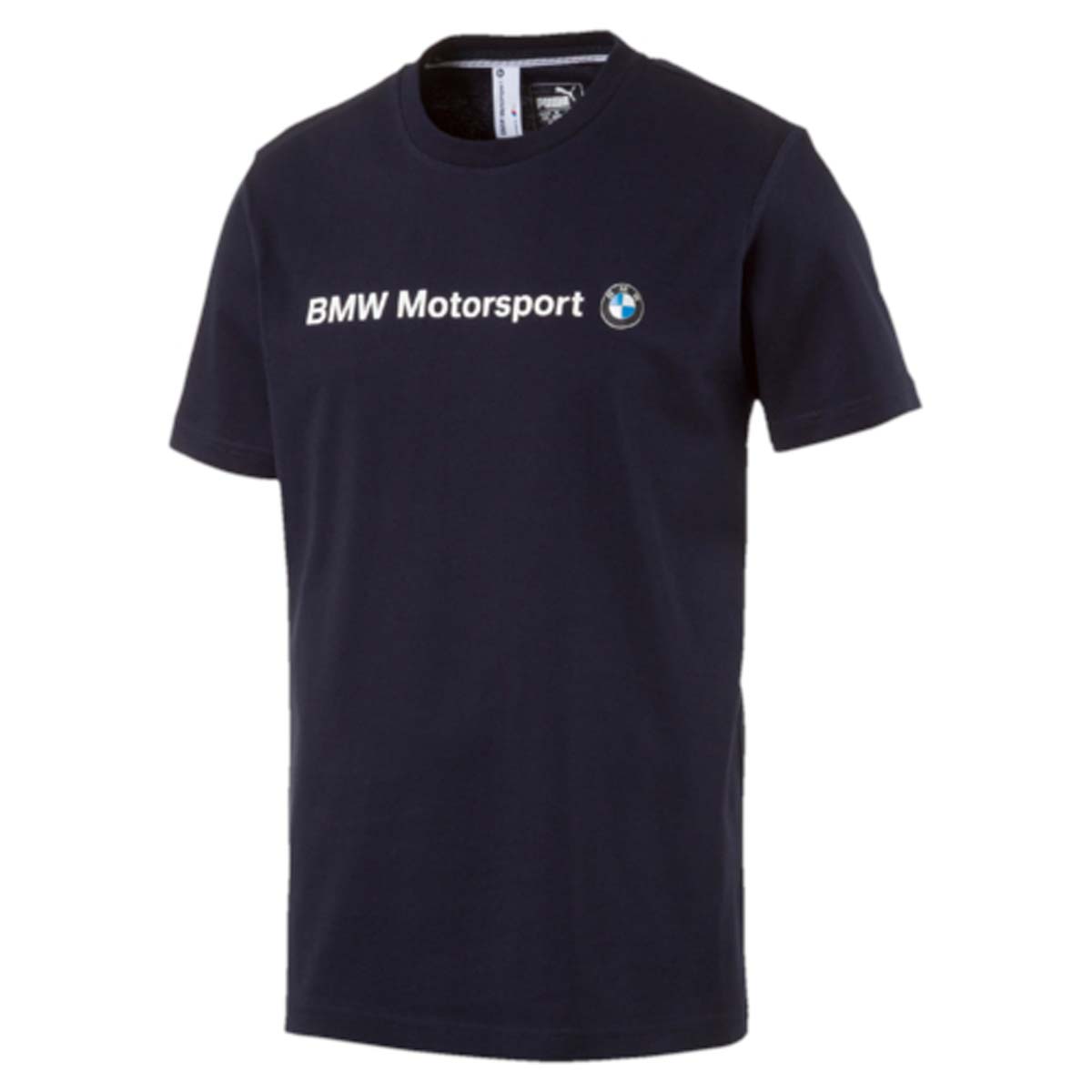 Футболка мужская Puma BMW MSP Logo Tee, цвет: синий. 572772_01. Размер M (48/50)572772_01 Футболка мужская Puma BMW MSP Logo Tee, цвет: синий. 572772_01. Размер M (48/50)572772_01Футболка BMW MSP Logo Tee декорирована надписью BMW Motorsport, нанесенным методом печати высокой плотности. Также имеется эмблема BMW из ткани. Ворот с изнанки сзади отделан двухцветной тесьмой цветов BMW. Футболка лаконична и проста в своем дизайне и подойдет для любой ситуации, включая спортивные тренировки. Мягкая хлопковая ткань приятна к телу и позволяет коже свободно дышать, что очень важно в процессе интенсивных упражнений.