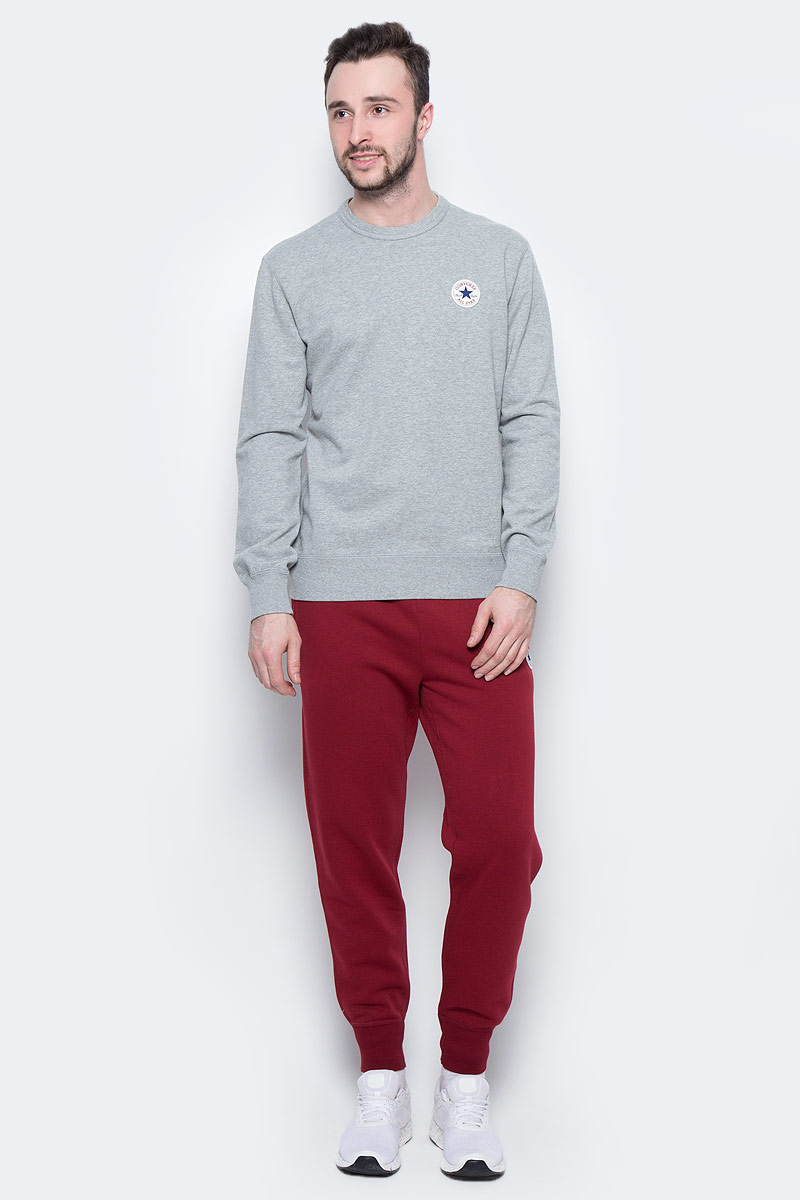 Толстовка мужская Converse Knitted LS crew, цвет: серый. 10003121035. Размер S (46)10003121035 Толстовка мужская Converse Knitted LS crew, цвет: серый. 10003121035. Размер S (46)10003121035Толстовка мужская Converse изготовлена из мягкого натурального хлопка. Модель выполнена с длинными рукавами и круглой горловиной. Толстовка дополнена эластичными резинками по низу изделия и на манжетах рукавов.