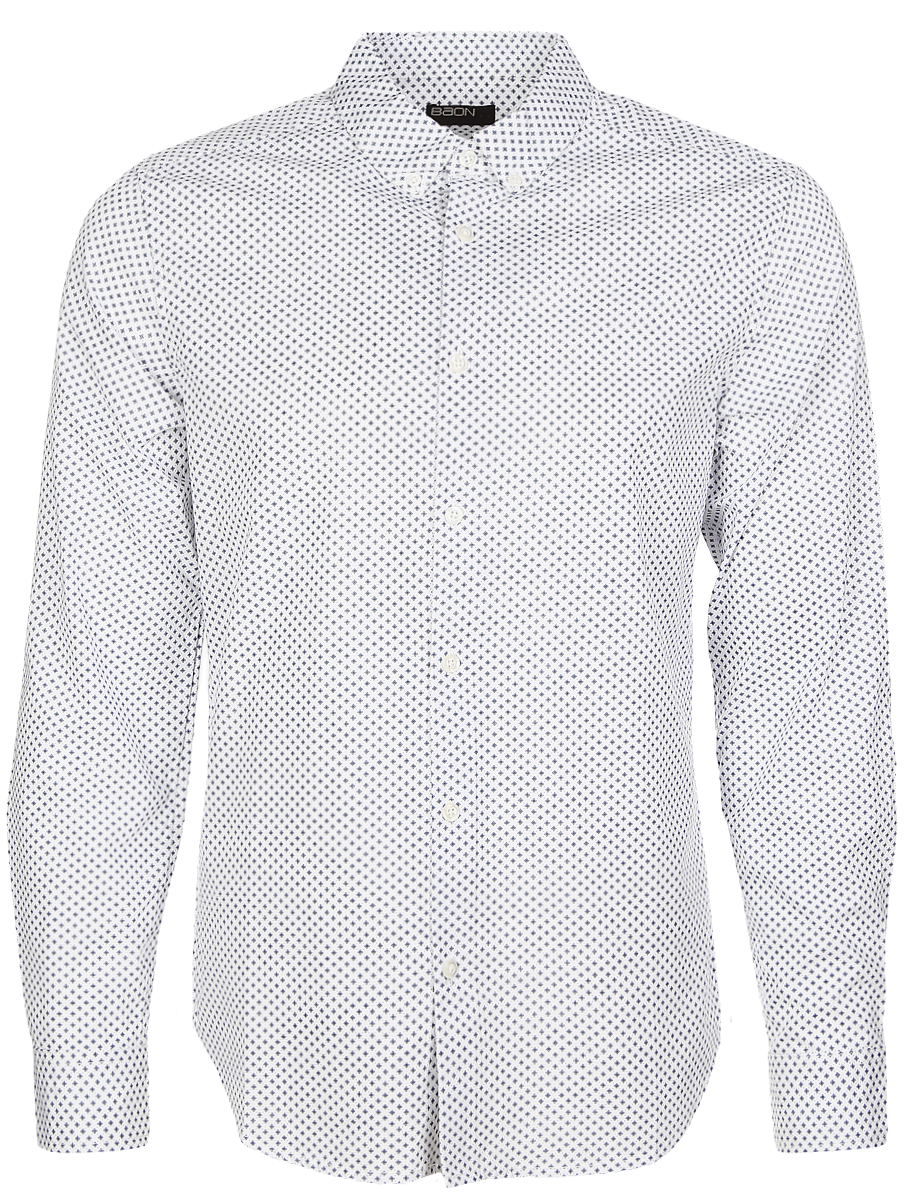 Рубашка мужская Baon, цвет: белый, темно-синий. B667020_White Printed. Размер XL (52)B667020_White Printed Рубашка мужская Baon, цвет: белый, темно-синий. B667020_White Printed. Размер XL (52)B667020_White PrintedСтильная мужская рубашка Baon, выполненная из натурального хлопка, позволяет коже дышать, тем самым обеспечивая наибольший комфорт при носке. Модель классического кроя с отложным воротником, полукруглым низом и длинными рукавами застегивается на пуговицы по всей длине. Манжеты рукавов также застегиваются на пуговицы. Изделие оформлено оригинальным принтом.