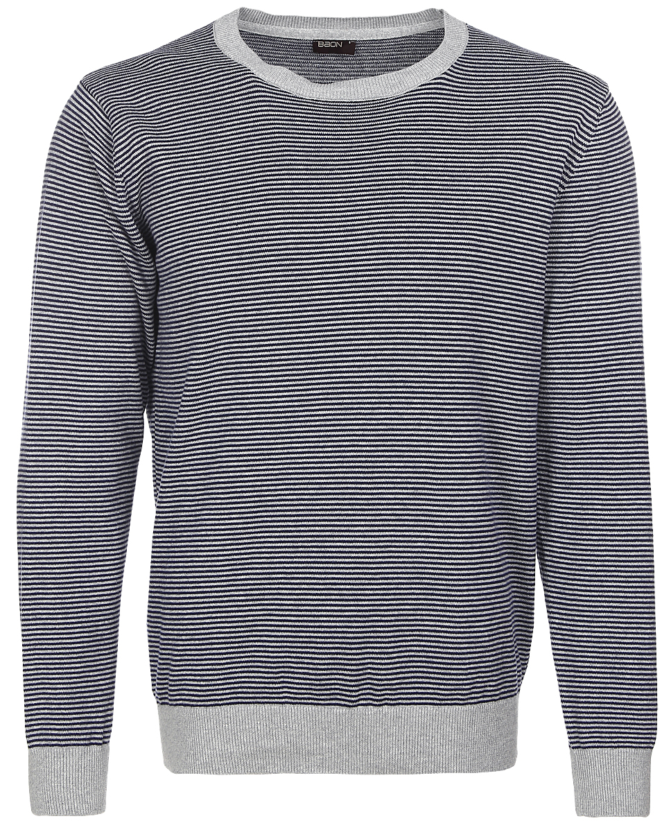 Джемпер мужской Baon, цвет: темно-синий, серый. B637018_Deep Navy Striped. Размер M (48)B637018_Deep Navy Striped Джемпер мужской Baon, цвет: темно-синий, серый. B637018_Deep Navy Striped. Размер M (48)B637018_Deep Navy StripedМужской джемпер Baon выполнен из натурального хлопка. Модель с круглым вырезом горловины и длинными рукавами оформлена принтом в тонкую полоску. Вырез горловины, манжеты и низ изделия связаны резинкой.Такой джемпер будет дарить вам комфорт в течение всего дня и послужит замечательным дополнением к вашему гардеробу.